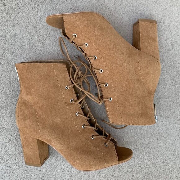 Guess GW Daly Peep Toe Lace-Up Booties - Picture 9 of 14
